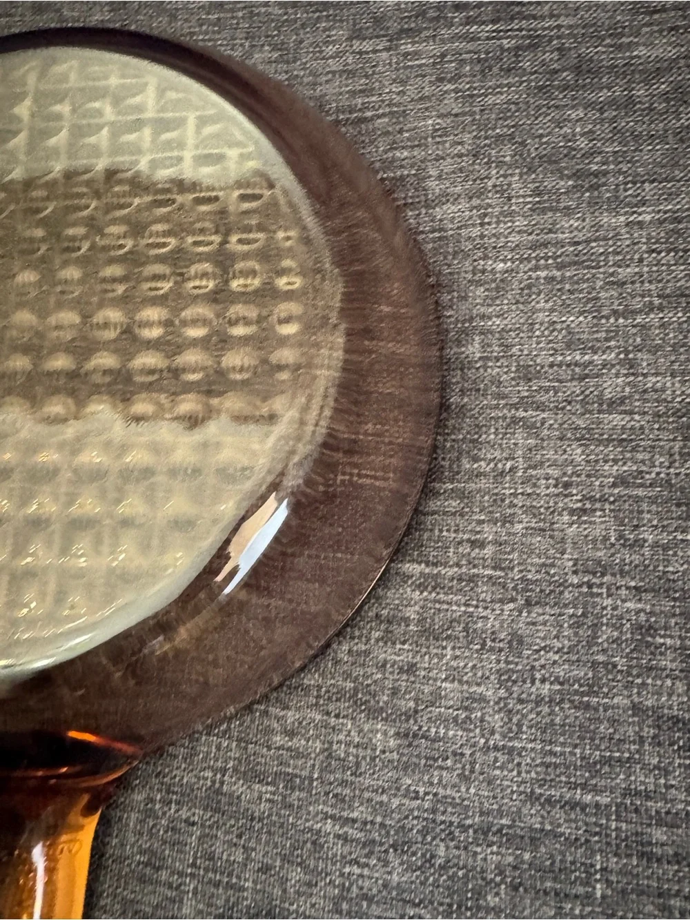 Vintage Corning Ware Pyrex Amber 7 Inch Waffle Bottom‎ Frying Pan Skillet USA